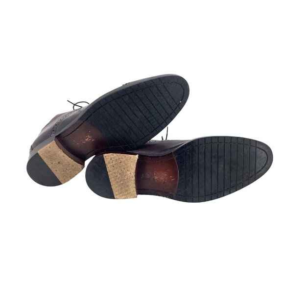 Aston Grey Osaka Shoes Men's 11.5 Burgundy Leather Oxford Cap Toe Brogue Dress - Picture 9 of 11